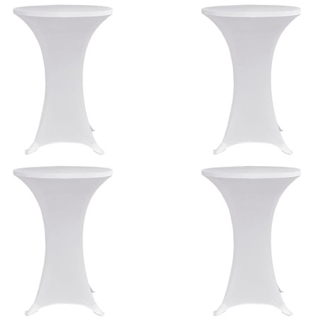 Capa para mesa de pé elástica Ø80 cm 4 pcs branco