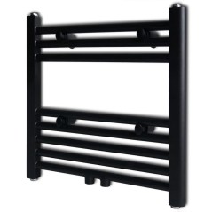 Aquecedor toalhas casa de banho liso 480 x 480 mm preto