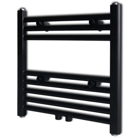 Aquecedor toalhas casa de banho liso 480 x 480 mm preto