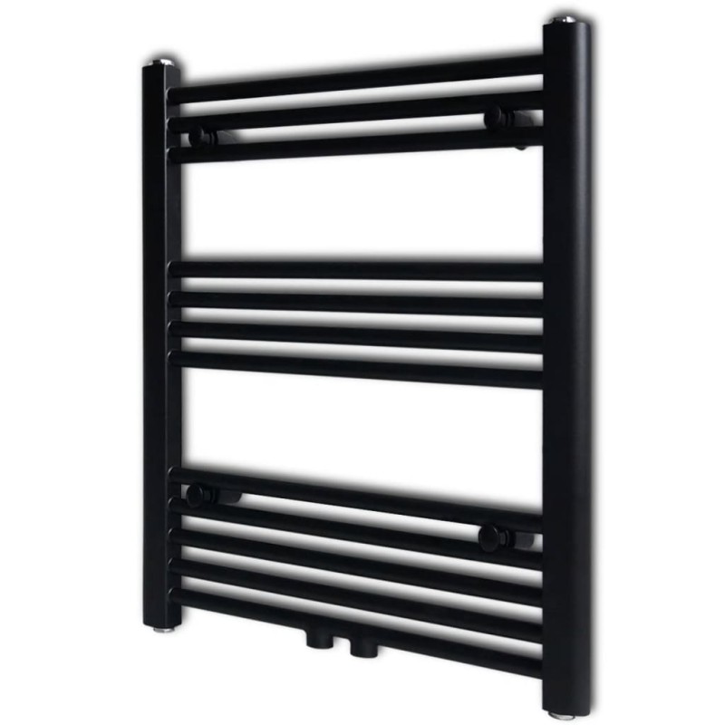 Aquecedor toalhas casa de banho liso 600 x 764 mm preto-Radiadores para aquecimento-Home Retail