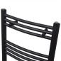 Aquecedor toalhas casa de banho curvo 480 x 480 mm preto