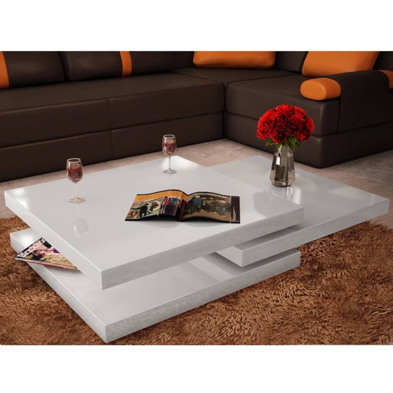 Mesa de centro 3 níveis branco brilhante-Mesas de centro-Home Retail