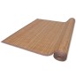 Tapete retangular bambu 80 x 300 cm castanho