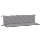 Almofadões banco jardim 2 pcs 180x50x7cm tecido oxford cinzento