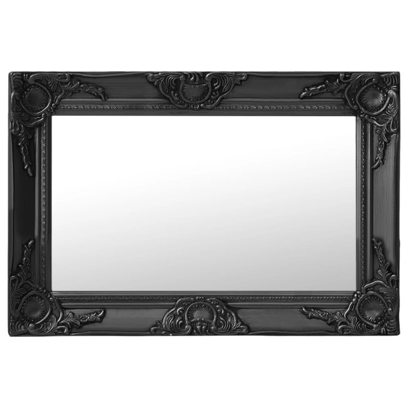 Espelho de parede estilo barroco 60x40 cm preto-Espelhos-Home Retail