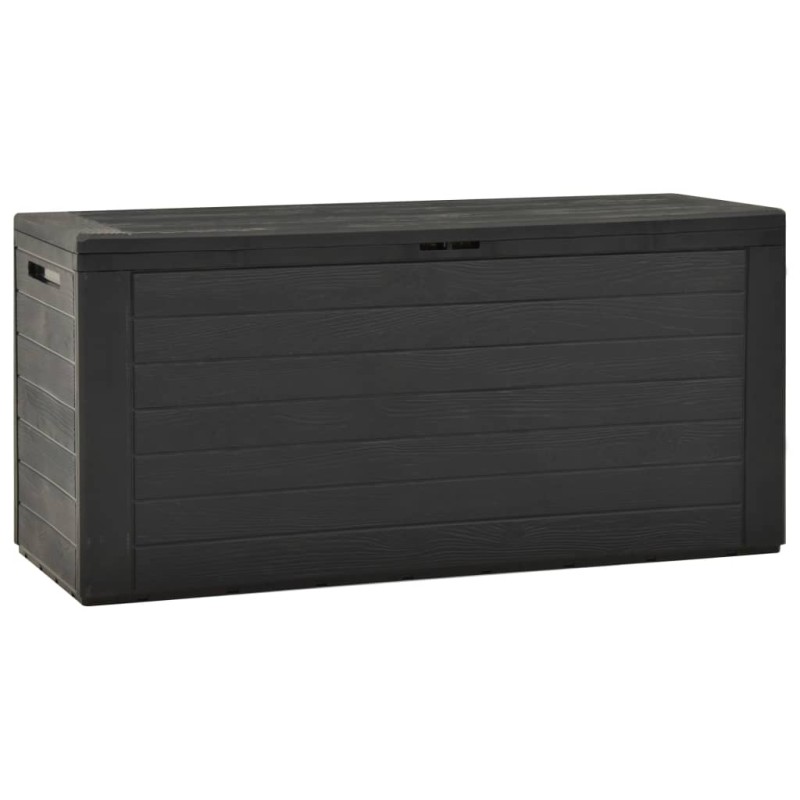 Caixa de arrumação para jardim 116x44x55 cm antracite-Baús para armazenamento exterior-Home Retail