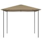 Gazebo 3x3x2,6 m 160 g/m² cinzento-acastanhado