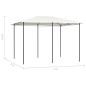 Gazebo 3x4x2,6 m 160 g/m² cor creme