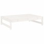 4 pcs conjunto lounge de jardim madeira de pinho maciça branco