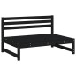 6 pcs conjunto lounge de jardim pinho maciço preto