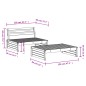 2 pcs conjunto lounge de jardim madeira de pinho maciça