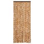 Cortina anti-insetos 56x185 cm chenille ocre e branco