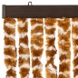 Cortina anti-insetos 56x185 cm chenille ocre e branco