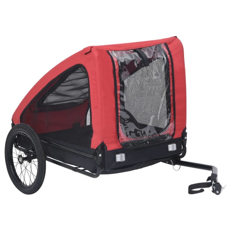 Reboque bicicleta p/ animais vermelho e preto-Carrinhos para animais-Home Retail