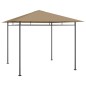 Gazebo 3x3x2,7 m 180 g/m² cinzento-acastanhado