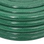 VidaXL Mangueira de jardim com conjunto de encaixe 0,9" 50 m PVC verde