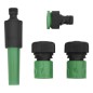 VidaXL Mangueira de jardim com conjunto de encaixe 0,9" 50 m PVC verde