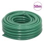 VidaXL Mangueira de jardim com conjunto de encaixe 0,9" 50 m PVC verde