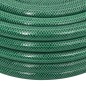 VidaXL Mangueira de jardim conjunto de encaixe 0,75" 100 m PVC verde