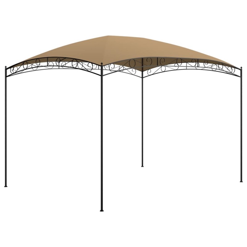 Gazebo 3x4x2,65 m 180 g/m² cinzento-acastanhado-Toldos e gazebos-Home Retail