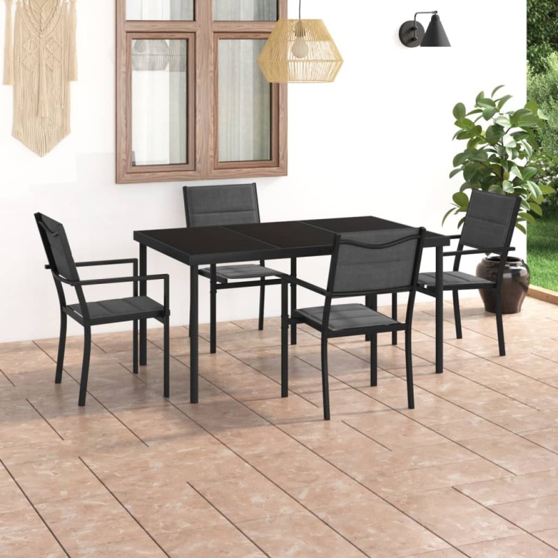 5 pcs conjunto de jantar para exterior aço-Conjuntos de jardim-Home Retail