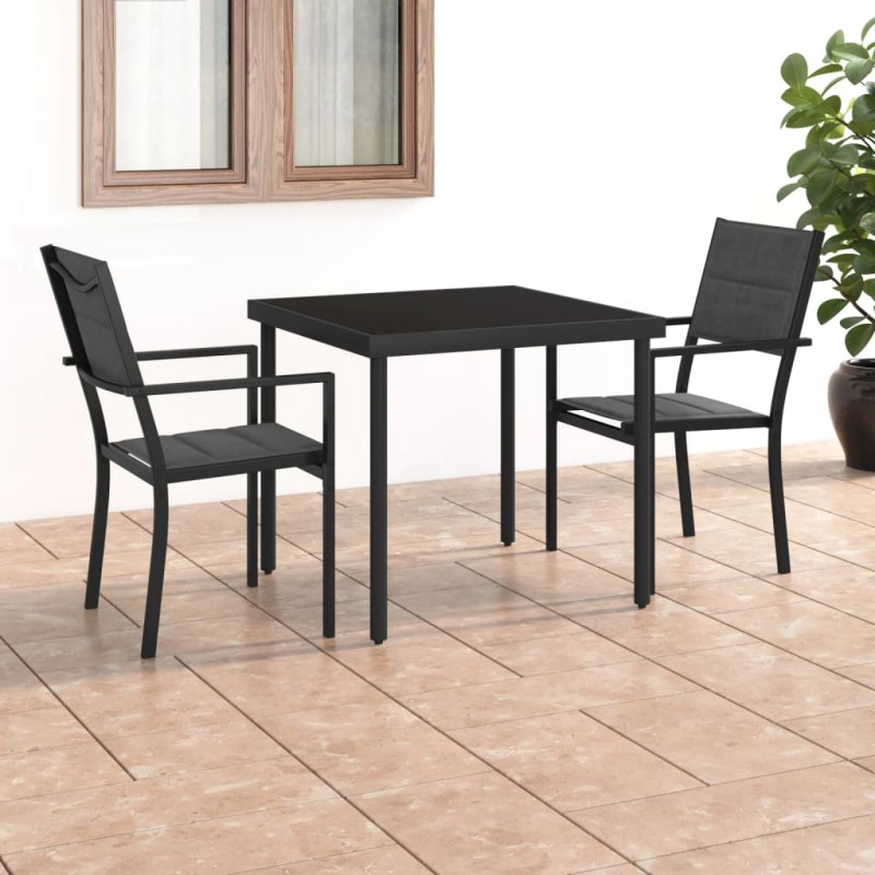 3 pcs conjunto de jantar para exterior aço-Conjuntos de jardim-Home Retail