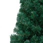 Meia árvore Natal artificial pré-iluminada c/ bolas verde