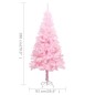 Árvore Natal artificial pré-iluminada c/ bolas PVC rosa