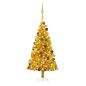 Árvore Natal artificial pré-iluminada c/bolas 120cm PET dourado