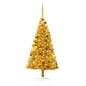 Árvore Natal artificial pré-iluminada c/bolas 210cm PET dourado