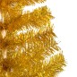 Árvore Natal artificial pré-iluminada c/bolas 210cm PET dourado