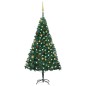 Árvore Natal artificial pré-iluminada c/ bolas 180 cm PVC verde