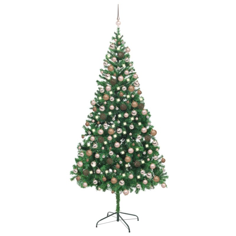 Árvore de Natal artificial pré-iluminada c/ bolas 910 ramos-Árvores de Natal-Home Retail