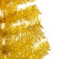 Árvore Natal artificial pré-iluminada c/bolas 180cm PET dourado