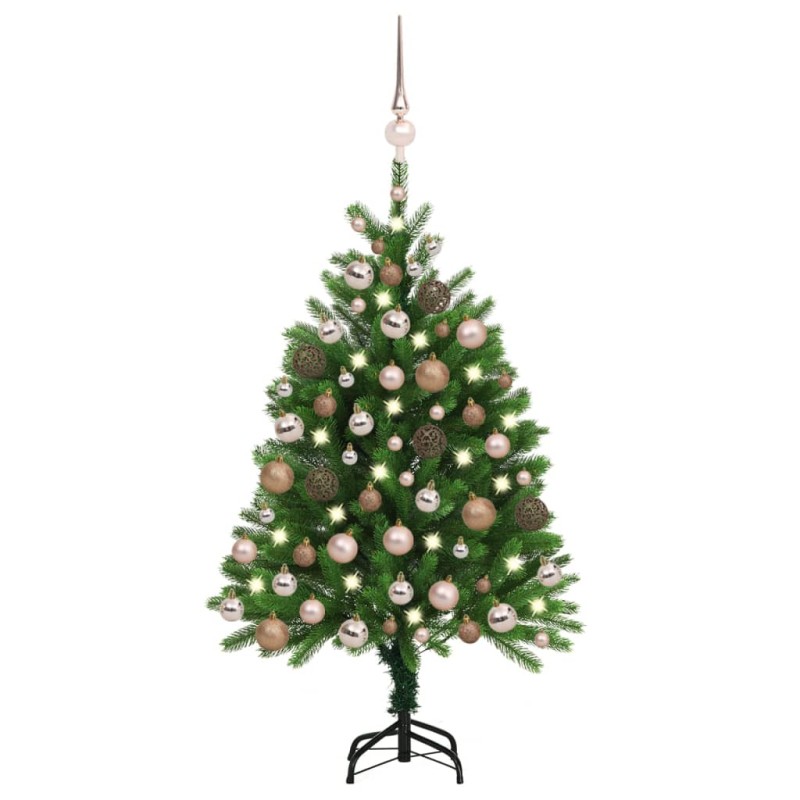 Árvore Natal artificial pré-iluminada c/ bolas 120 cm verde-Árvores de Natal-Home Retail