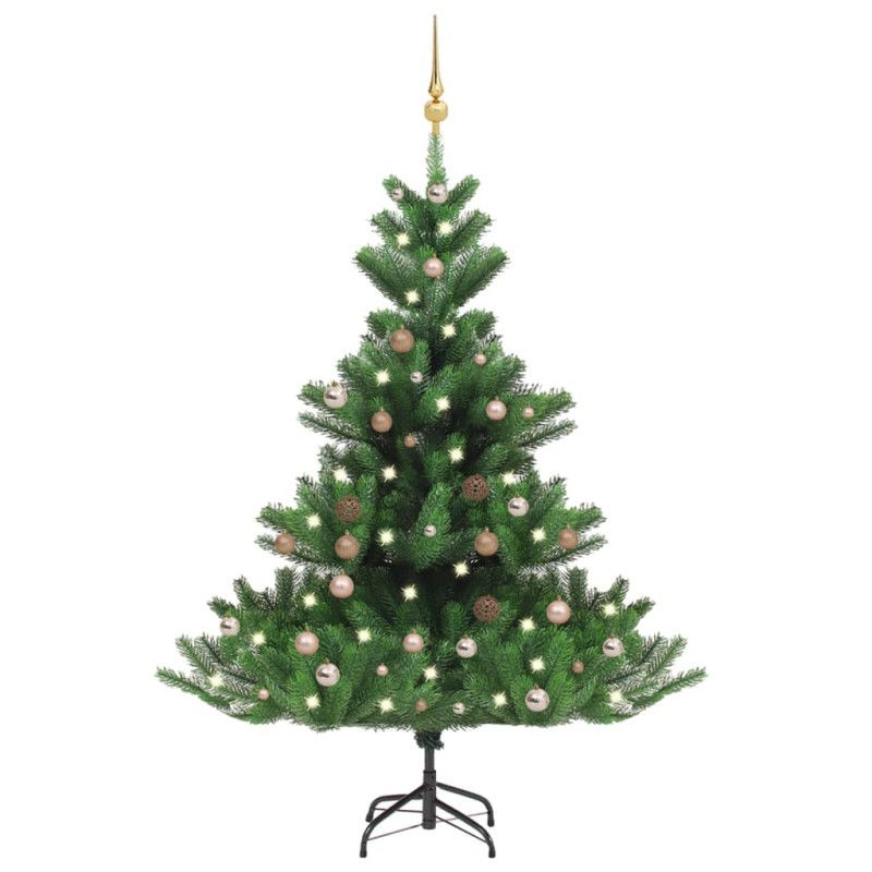 Árvore Natal artificial LEDs/bolas 150cm abeto caucasiano verde-Árvores de Natal-Home Retail