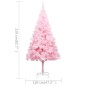 Árvore Natal artificial pré-iluminada c/ bolas PVC rosa