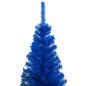 Árvore Natal artificial pré-iluminada c/ bolas 120cm PVC azul