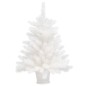 Árvore Natal artificial pré-iluminada c/ bolas branco