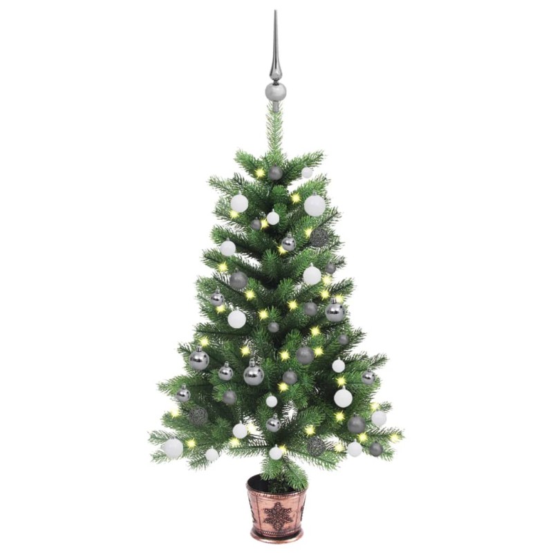 Árvore Natal artificial pré-iluminada c/ bolas 65 cm verde-Árvores de Natal-Home Retail