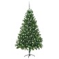 Árvore Natal artificial pré-iluminada c/ bolas 210 cm verde