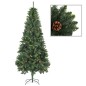 Árvore Natal artificial pré-iluminada c/ bolas e pinhas 210 cm