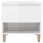 Mesa de cabeceira 50x46x50cm derivados madeira branco brilhante