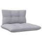 5 pcs conjunto lounge de jardim c/ almofadões cinzentos pinho