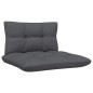 5 pcs conjunto lounge de jardim c/ almofadões pinho maciço