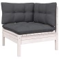 9 pcs conjunto lounge de jardim c/ almofadões pinho maciço