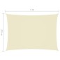 Para-sol estilo vela tecido oxford retangular 2,5x4 m creme