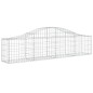 Cestos gabião arqueados 9 pcs 200x30x40/60 cm ferro galvanizado