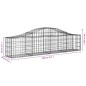 Cestos gabião arqueados 9 pcs 200x30x40/60 cm ferro galvanizado