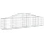 Cestos gabião arqueados 11pcs 200x30x40/60 cm ferro galvanizado